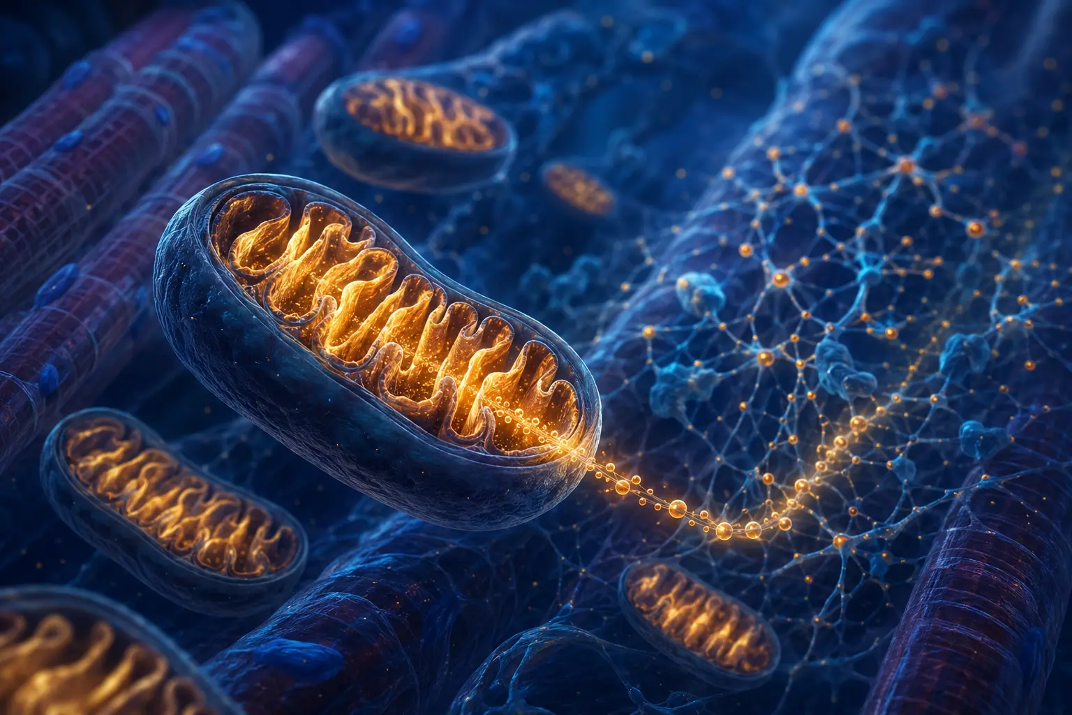 Scientific visualization of mitochondrial peptide signaling within skeletal muscle cells