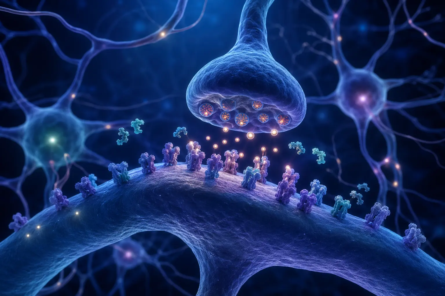 Conceptual peptide modulation at an inhibitory neural synapse